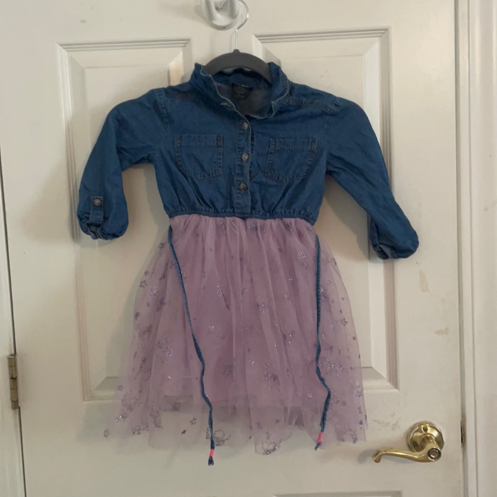 Girls denim tutu dress